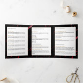 黒と赤の大理石サロンまたは製品パンフレット 三つ折りカード (内部)