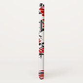 黒と赤の孔雀とさくらんぼの花アールヌーボー Case-Mate iPhoneケース (裏面/右)