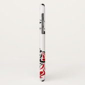 黒と赤の孔雀とさくらんぼの花アールヌーボー Case-Mate iPhoneケース (裏面/左)