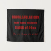 黒と赤の学園色 卒業式 タペストリー (正面(横))