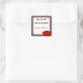 黒と赤の小さな台所から スクエアシール (バッグ)