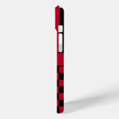 黒と赤の市松模様とストライプのオーダーメイドケース Case-Mate iPhoneケース (裏面 / 左)