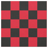 黒と赤の市松模様 1インチ ファブリック (クローズアップ)