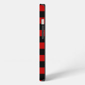 黒と赤の市松模様 iPhoneケース (左側面)