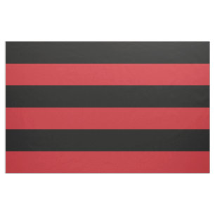 黒と赤の幅ストライプの大きいスケール ファブリック