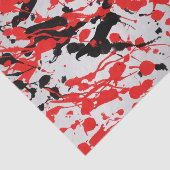 黒と赤の抽象芸術スプラッシュとドリップ 薄葉紙 (詳細)