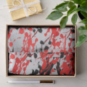 黒と赤の抽象芸術スプラッシュとドリップ 薄葉紙 (ギフト)