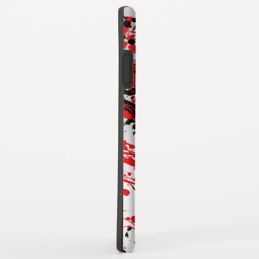 黒と赤の抽象芸術スプラッシュとドリップ Case-Mate iPhoneケース (裏面/右)