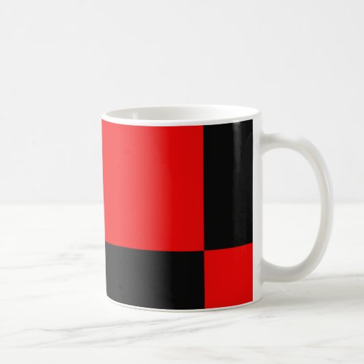 黒と赤の抽象芸術 コーヒーマグカップ (右)