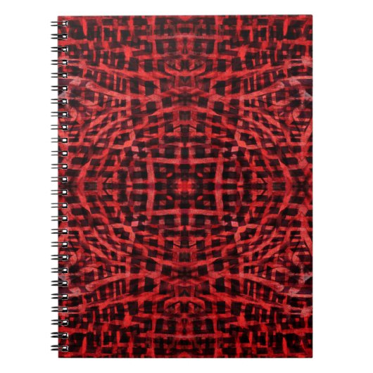 黒と赤の抽象芸術 ノートブック (正面)
