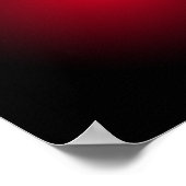 黒と赤の放射状グラデーション ポスター (角)