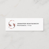 黒と赤の日本のコイの芸術的魚 スキニー名刺 (正面)