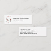 黒と赤の日本のコイの芸術的魚 スキニー名刺 (正面/裏面)