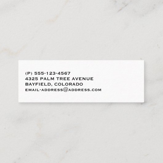 黒と赤の日本のコイの芸術的魚 スキニー名刺 (裏面)