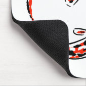 黒と赤の日本のコイの芸術的魚 マウスパッド (コーナー)