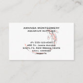 黒と赤の日本のコイの芸術的魚 名刺 (裏面)