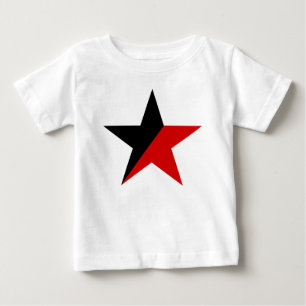 黒と赤の星のアナルコ – シンジカリズム無政府主義 ベビーTシャツ