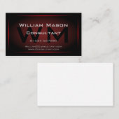 黒と赤の枠モノグラム – 名刺 (正面/裏面)