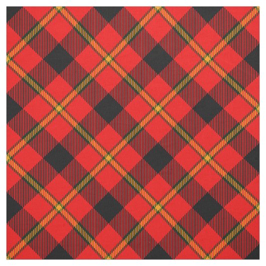 黒と赤の格子模様はっきりしたヴィンテージタータンチェック ファブリック (見本)