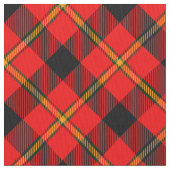 黒と赤の格子模様はっきりしたヴィンテージタータンチェック ファブリック (クローズアップ)