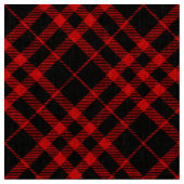 黒と赤の格子模様グランジヴィンテージタータンチェック ファブリック (クローズアップ)