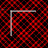 黒と赤の格子模様グランジヴィンテージタータンチェック ファブリック (タイル)