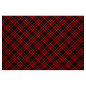 黒と赤の格子模様グランジヴィンテージタータンチェック ファブリック (ファットクォーター)