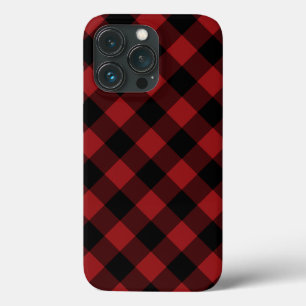 黒と赤の格子模様チェックiPhoneケース iPhone 13 Proケース