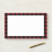 黒と赤の格子縞チェック済み ポストイット (デスク)