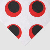 黒と赤の水玉模様 薄葉紙 (詳細)