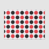 黒と赤の水玉模様 薄葉紙 (正面)