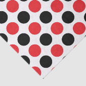 黒と赤の水玉模様 薄葉紙 (詳細)