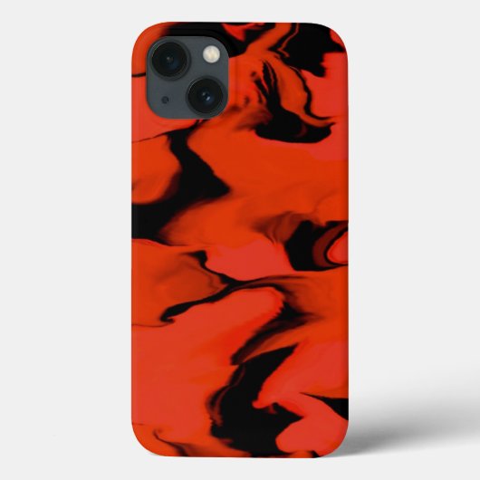 黒と赤の波の相撲デザイン Case-Mate iPhoneケース (裏面)