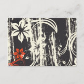 黒と赤の渦巻き式ウェディングレセプションカード エンクロージャーカード (裏面)