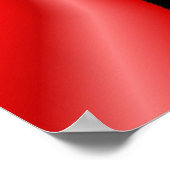 黒と赤の渦巻き ポスター (角)