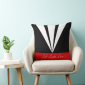 黒と赤の白い光線 クッション (椅子)