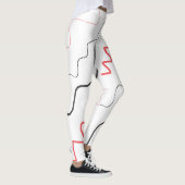 黒と赤の縦線のレギンス レギンス (右)