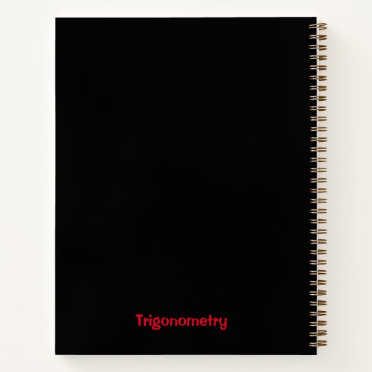 黒と赤の繰り返し名クラスのメモ ノートブック (裏面)