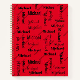 黒と赤の繰り返し名クラスのメモ ノートブック