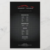 黒と赤の自動詳細、自動修復 チラシ (正面)