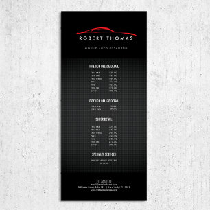 黒と赤の自動詳細、自動修復 ラックカード