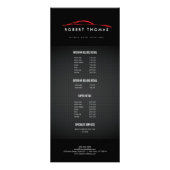 黒と赤の自動詳細、自動修復 ラックカード (正面)