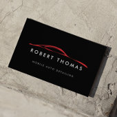 黒と赤の自動詳細、自動修復 名刺