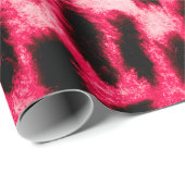 黒と赤の色のヒョウの革のテクスチャ ラッピングペーパー (ロールコーナー)