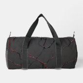 黒と赤の血管 ダッフルバッグ (裏面)