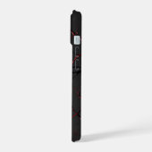 黒と赤の血管 iPhone 15ケース (左側面)