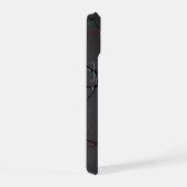 黒と赤の血管 iPhone 15ケース (右側面)