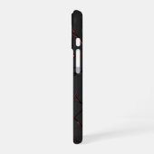 黒と赤の血管 iPhone 16ケース (左側面)