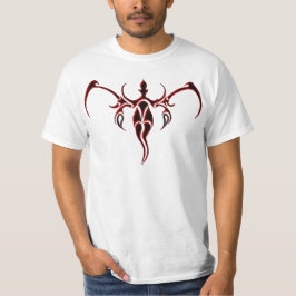 黒と赤の装飾的な部族象の曼荼羅 Tシャツ
