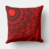 黒と赤の装飾装飾用クッション クッション (裏面)